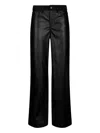 Liu •jo Wide Leg Faux Leather Trousers With Pockets In Black