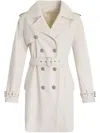 Liu •jo Liu Jo Double-breasted Trench Coat With Detachable Waist Belt In White