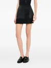 Liu •jo Coated Lace Mini Skirt In Black