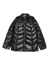 Liu •jo Quilted-pattern Hooded Jacket In Black