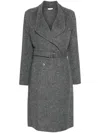 Liu •jo Double-breasted Coat In Black