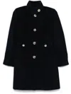 Liu •jo Liu Jo Long Wool Coat With Pockets In Blue