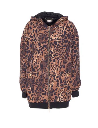 Liu •jo Leopard-print Hooded Jacket In Animal Print