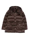 Liu •jo Belted Down Jacket In Brown