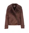 Liu •jo Double-breasted Jacket In Burgundy