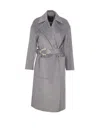 Liu •jo Grey Coat With Belt Closure On Waist In Gray