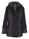Liu •jo Quilted Short Coat With Hood In Multi