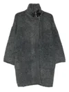 Liu •jo Buckle-collar Coat In Gray