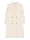 Liu •jo Double-breasted Buttoned Coat In Neutral