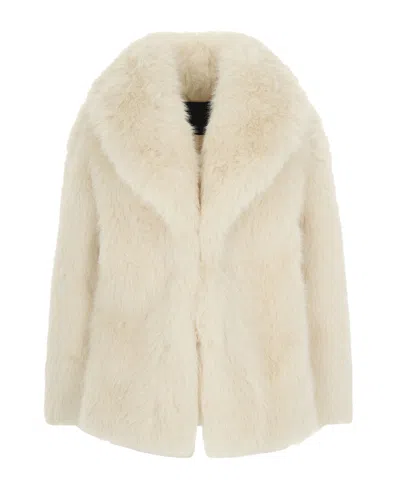 Liu Jo Collection Cappotto In Pelliccia Sintetica Panna