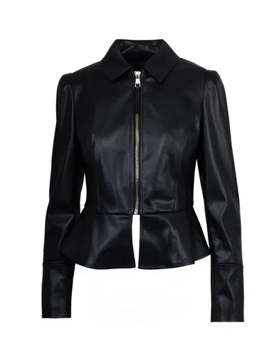 Liu Jo Collection Giacca In Tessuto Spalmato Nera In Black