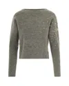 Liu Jo Collection Maglia In Lana Con Strass Grigio