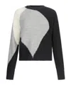 Liu •jo Color-block Knitted Sweater In Black