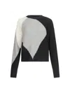 Liu •jo Liu Jo Color-blocked Geometric Knit Sweater In Black