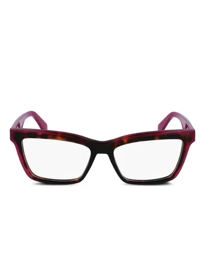 Liu •jo Colour-block Glasses In Red