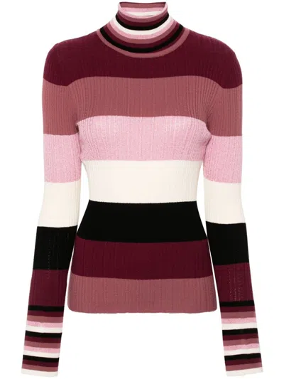 Liu •jo Colourblock Sweater In Pink