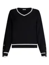 Liu •jo Silk-blend Jumper In Black
