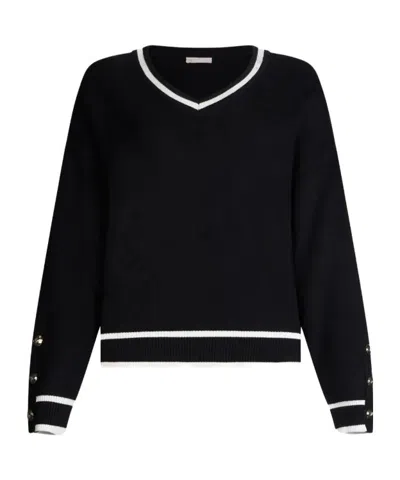 Liu •jo Contrasting-trim Sweater In Multi
