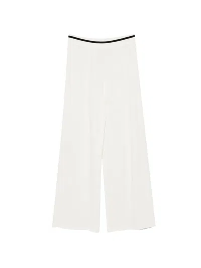 Liu •jo Contrast-trim Palazzo Pants In White