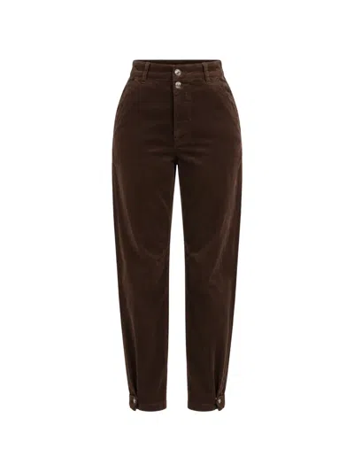 Liu •jo Corduroy Balloon Trousers In Brown