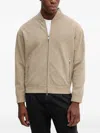 Liu •jo Corduroy-texture Zip-up Jacket In Neutral