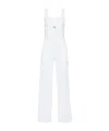 Liu •jo Corset-style Denim Jumpsuit In White