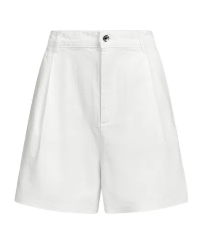 Liu •jo Cotton-blend Bermuda Shorts In White Wool