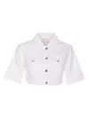 Liu •jo Short Sleeve Cropped Collared Jacket