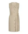 Liu •jo Cotton-blend Dress In Neutral