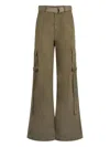 Liu •jo Cotton Cargo Pants In Grün