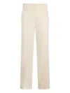 Liu •jo Cotton Chino Trousers In Neutral