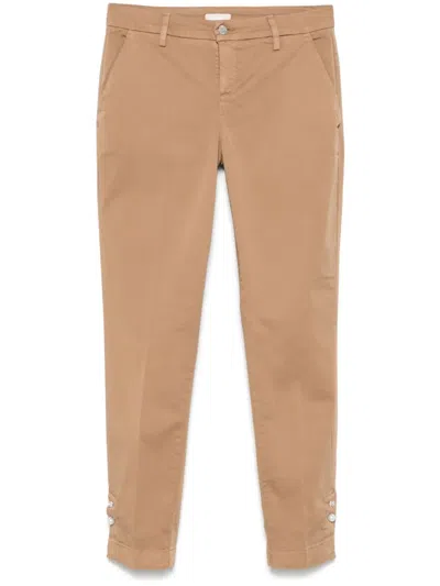 Liu •jo Cotton Chinos In Brown