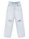 Liu •jo Liu Jo High-waisted Wide-leg Jeans With Distressed Detailing In Blue