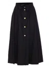 Liu •jo High Waist Wide Model Skirt With Belt In Black