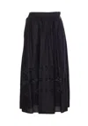 Liu •jo Cotton Skirt With Embroidery Liu-jo