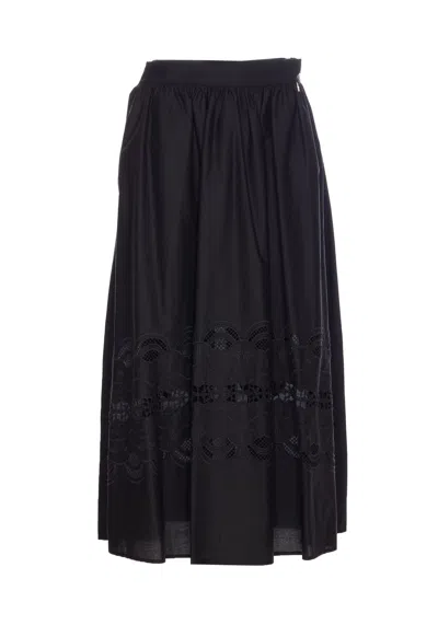 Liu •jo Cotton Skirt With Embroidery Liu-jo
