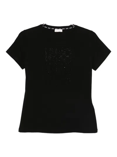 Liu •jo Cotton T-shirt In Black