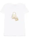 Liu •jo Cotton T-shirt In White With Print In M9568
