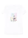 Liu •jo Cotton T-shirt In White With Print In M9566