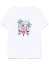 Liu •jo Cotton T-shirt In White With Print In White
