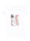 Liu •jo Cotton T-shirt In White With Print In White