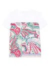 Liu •jo Cotton T-shirt In White With Print In Multicolour