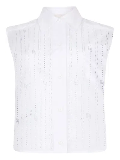 Liu •jo Cotton Top With Rhinestones