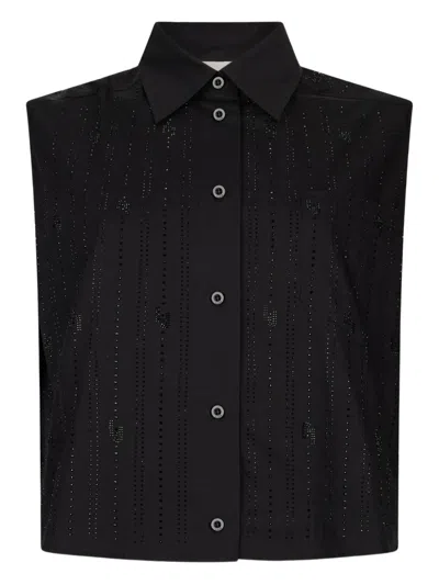 Liu •jo Cotton Top With Rhinestones