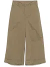 Liu •jo Cotton Trousers In Green