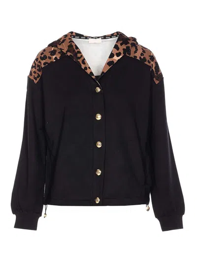 Liu •jo Black Cardigan Buttons Closure