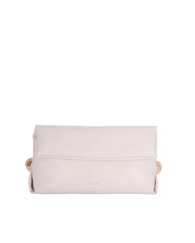 Liu •jo Cream Eco-leather Clutch In White