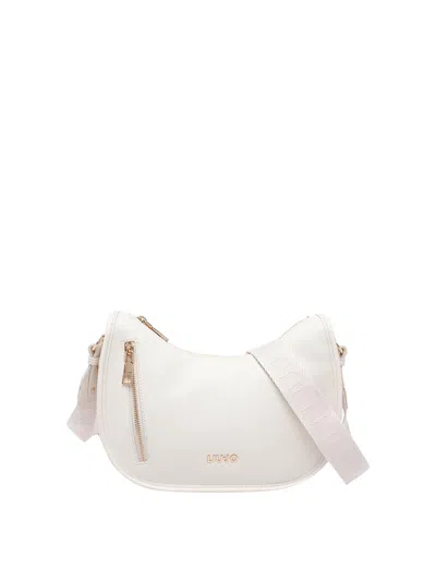 Liu •jo Cream Logo Crossbody Bag In White