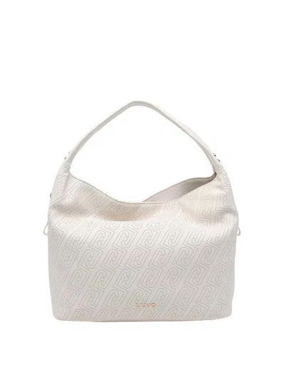 Liu •jo Cream Logo Tote Bag In White