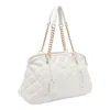 Liu •jo Liu Jo Cream Quilted Bag With Logo In Beige